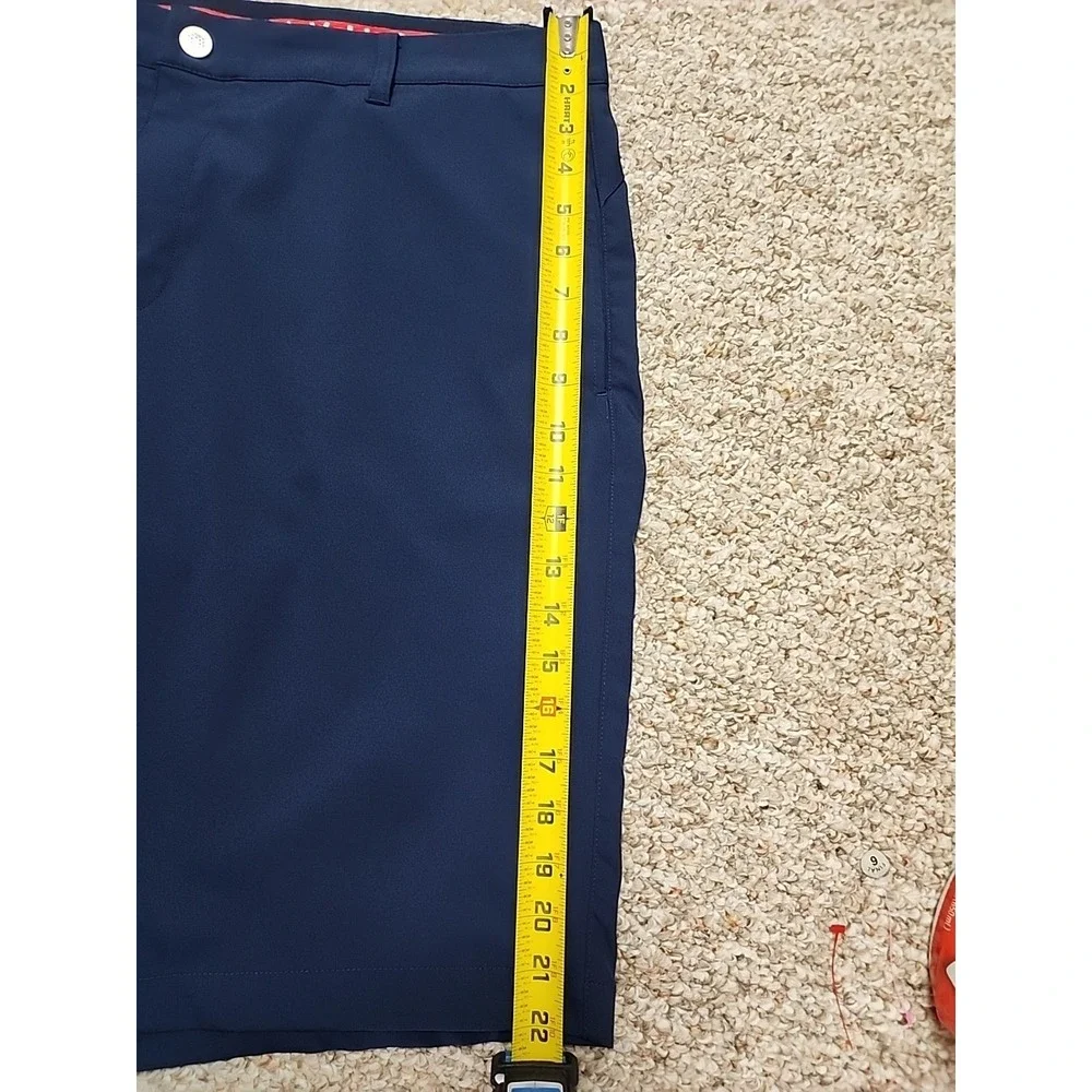Puma Shorts Mens‎ Size 38x11 Blue Golf Casual Flat Front Chino
